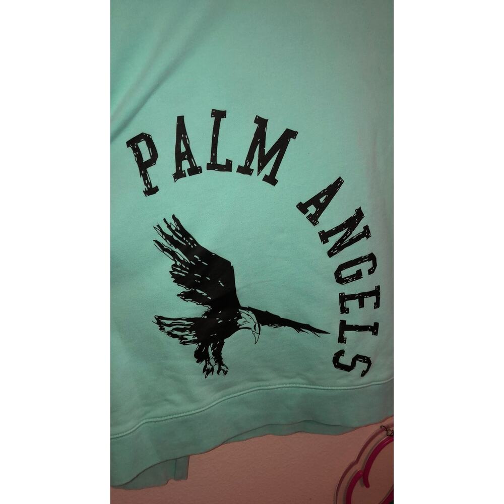 Palm Angels blue college eagle hoodie Large ($630 new!)